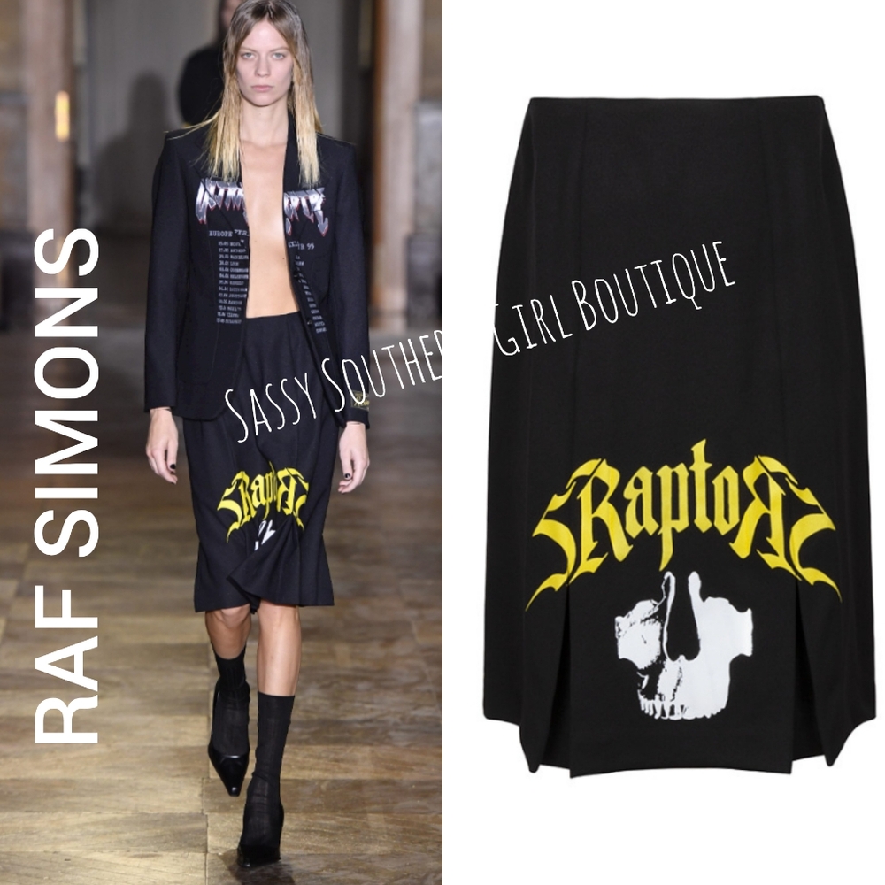 🆕⭐RAF SIMONS black Scraptors skirt